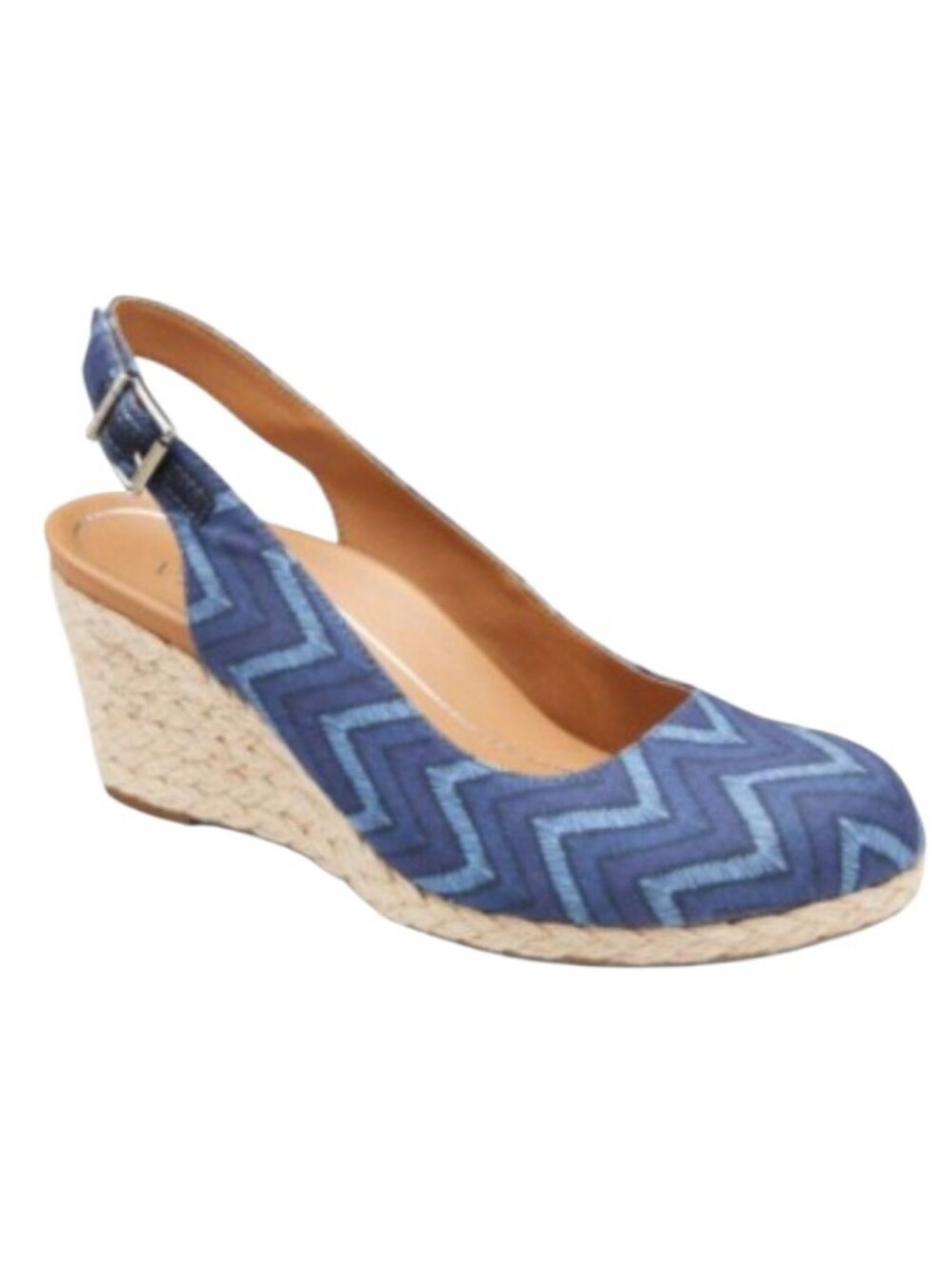 Vionic Coralina Chevron Espadrille Slingback Wedge Sandal